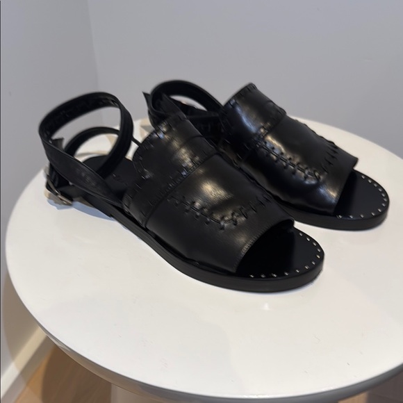 Black Leather Sandals